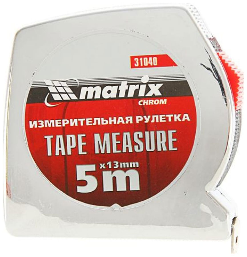Изображение товара Рулетка Matrix 31040 Chrom 5 м х 13 мм хромированный корпус