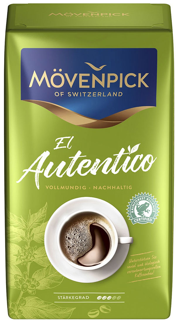Кофе молотый Movenpick El Autentico RFA 500 г кофе movenpick кофе caffe crema зерно 1000 г