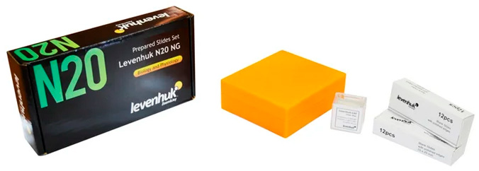 Изображение товара Набор готовых микропрепаратов Levenhuk N20 NG (29277)