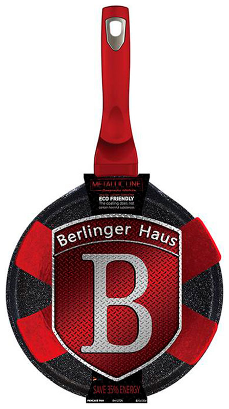 бутылка спортивная berlingerhaus 7761 вн 720 мл красная Сковорода блинная BerlingerHaus 6179-ВН 28см красная б/кор.