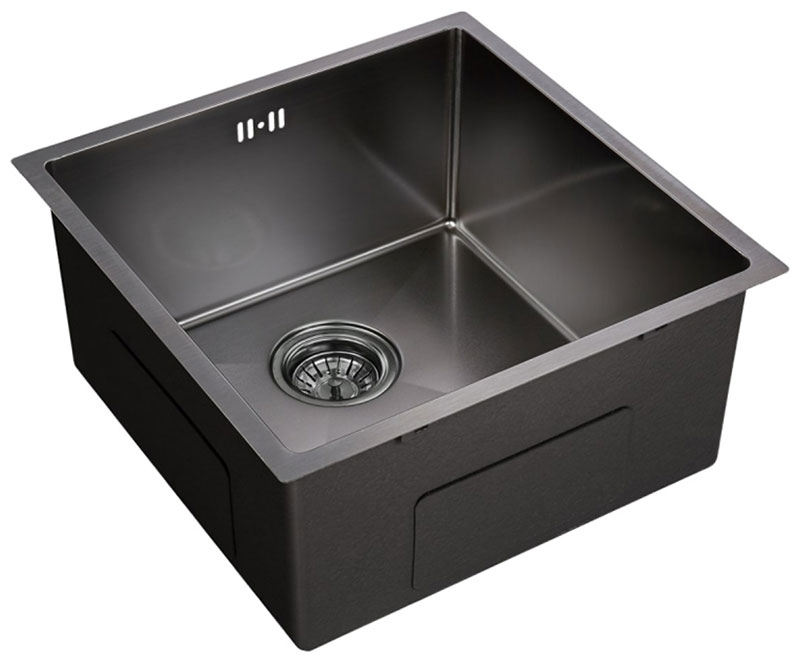 Изображение товара Кухонная мойка Emar EMB-113 PVD Nano Dark черная с одной чашей