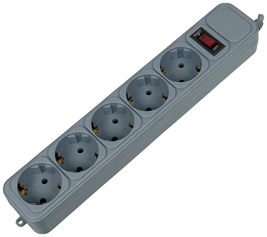 Изображение товара Сетевой фильтр PC Pet AP01006-5-G 5м 5 розеток серый