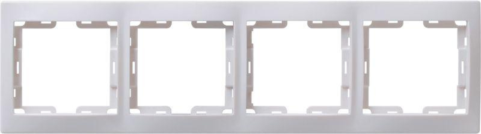 Изображение товара Рамка для 4-квартирных КВАРТА IEK RG-4-КБ горизонтальная белая