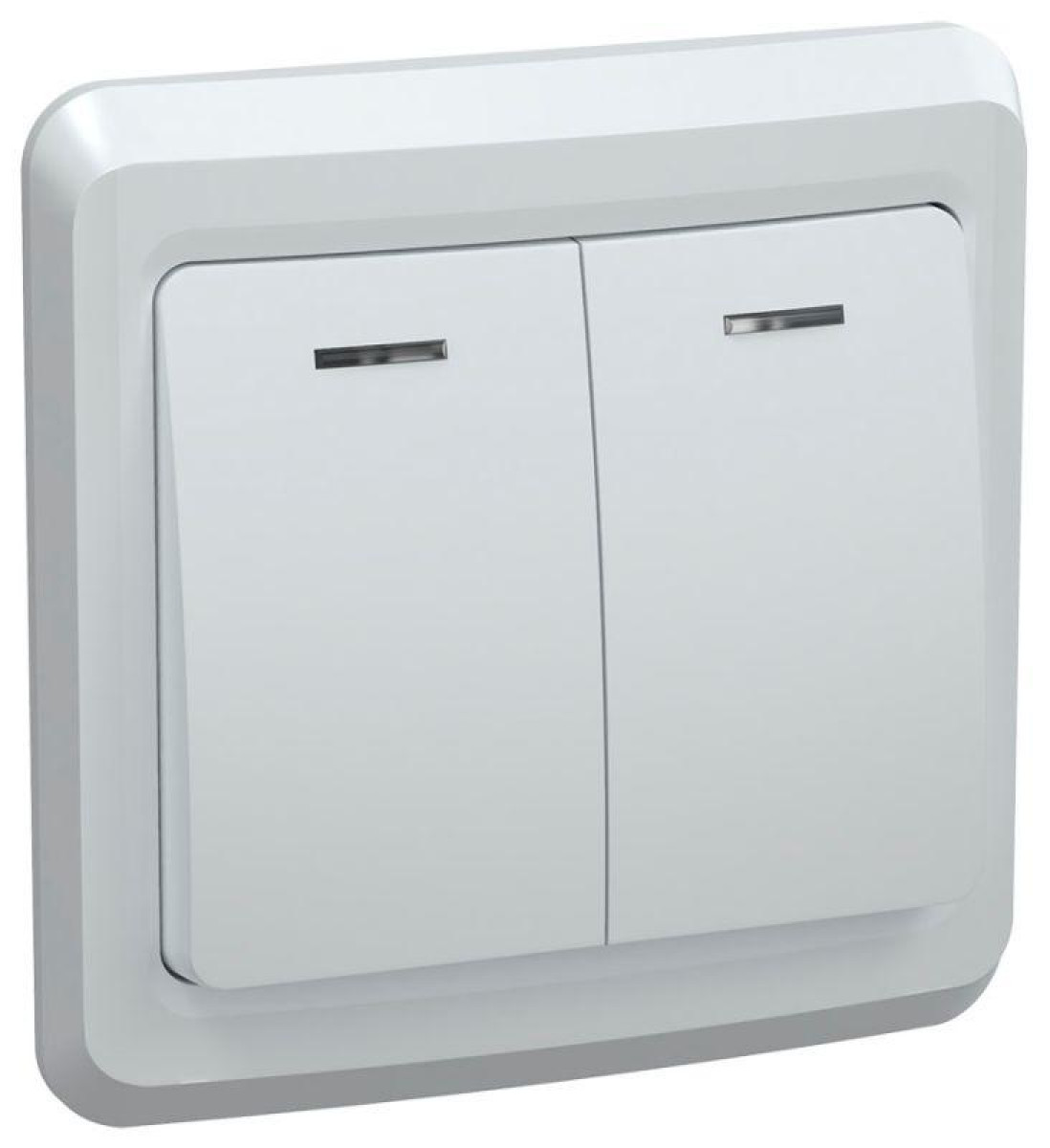 Изображение товара Выключатель 2-кл. СП Вега 10А IP20 белый с индикацией
