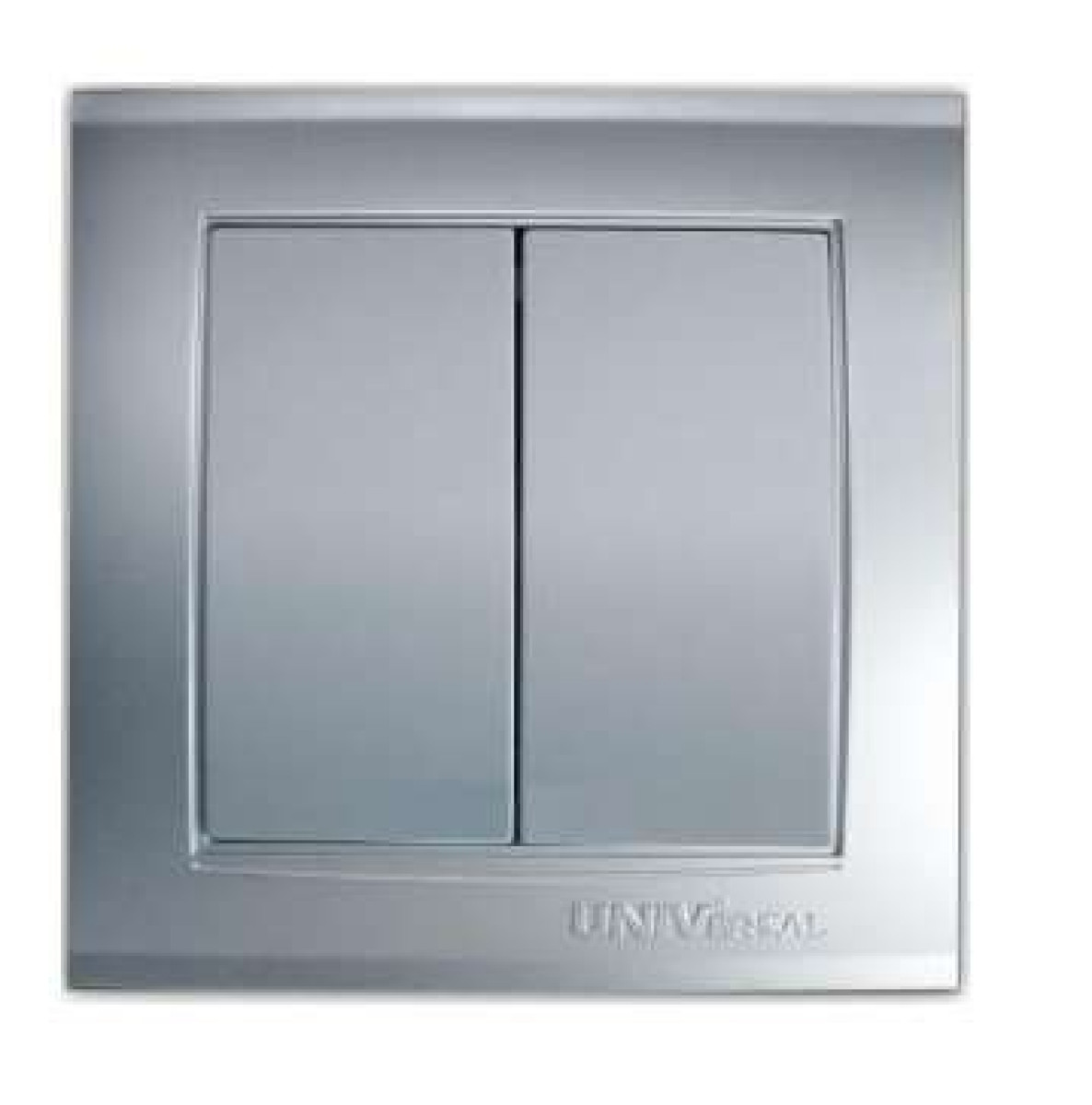 Изображение товара Выключатели, переключатели, диммеры Универсал Выключатель 2-кл. СП Бриллиант 10А IP20 серебр. UNIVersal