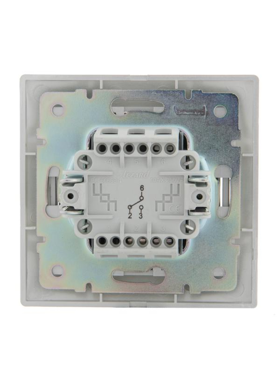 Изображение товара Выключатель проходной 1-кл. СП Mira 10А IP20 серый метал