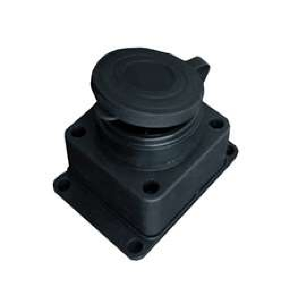 Изображение товара Розетки Универсал Розетка настенная 16А IP44 250В (еврослот) с заглушкой с заземл. каучук UNIVersal