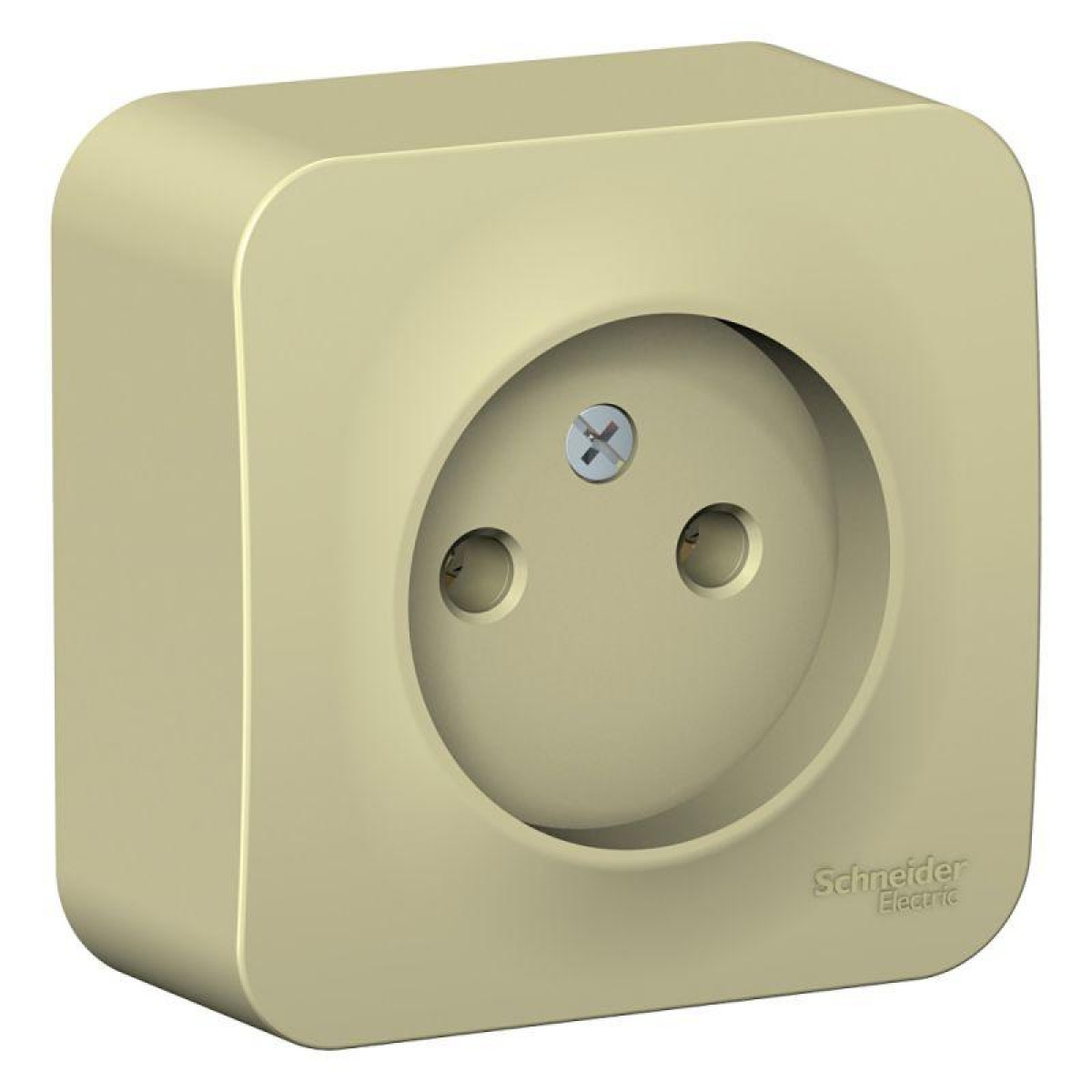 Изображение товара Розетки Systeme Electric Розетка 1-м ОП Blanca 16А IP20 250В без заземл. без защ. шторок с изолир. пластиной беж. SE