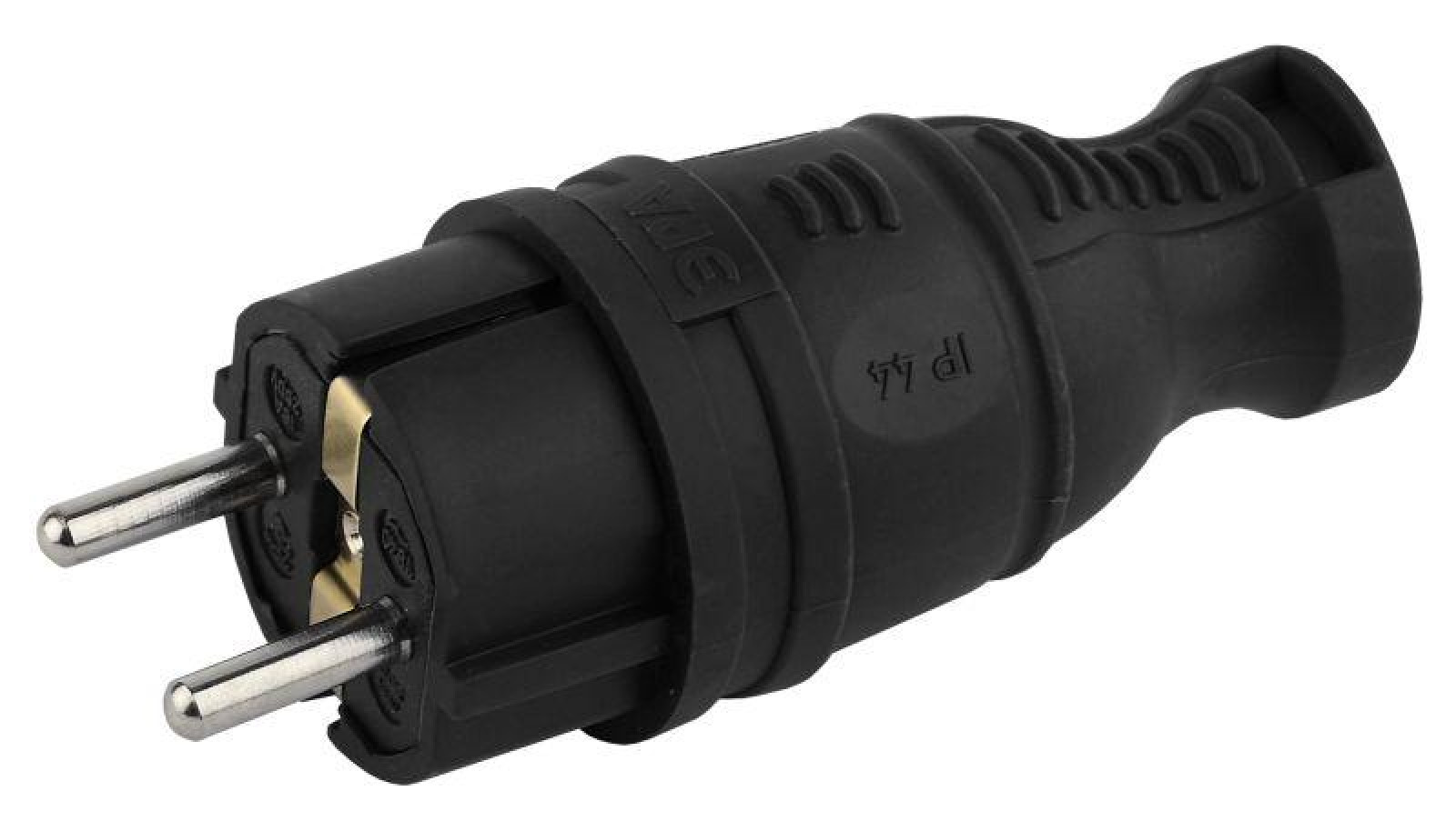 Изображение товара Вилка каучуковая ЭРА с заземлением 16А IP44 для улицы и влажных условий