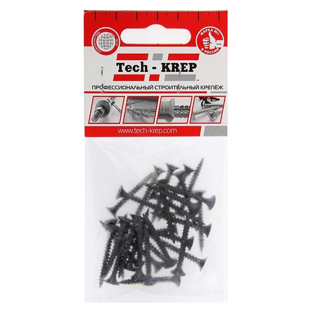 Изображение товара Изделия для электромонтажа Tech-KREP Саморез 3.5х32 гипсокартон-металл (уп.30шт) пакет Tech-Krep