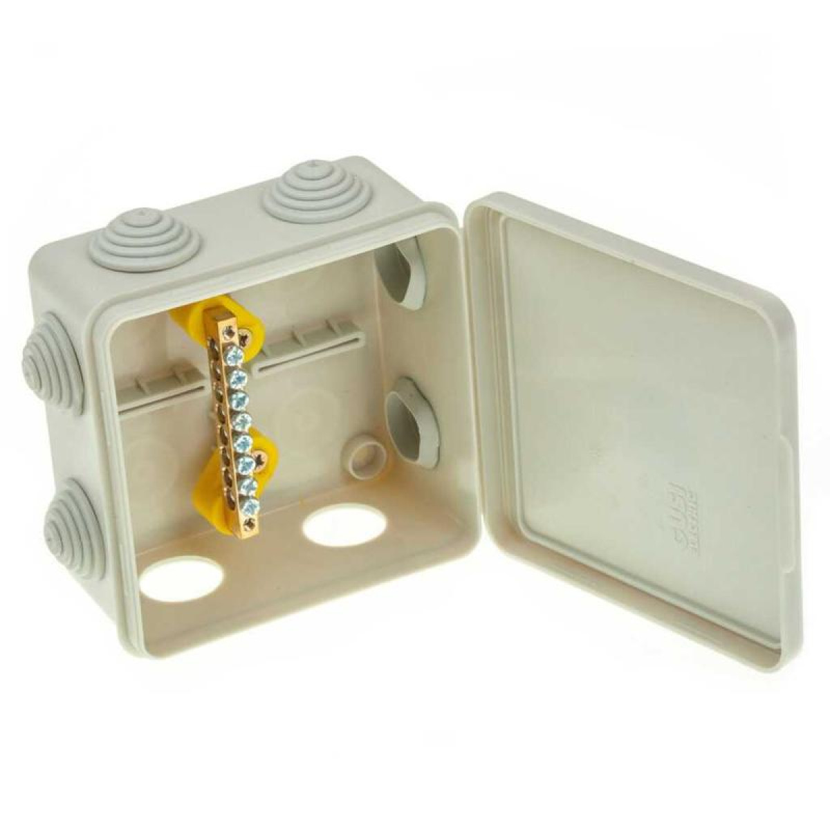 Изображение товара Изделия для электромонтажа GUSI Коробка распределительная ОП 100х100х55мм IP54 для уравн. потенциалов ГУСИ