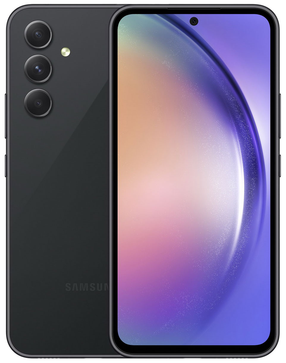 Смартфон Samsung GALAXY A54 5G NFC 6/128GB SM-A546EZKASKZ BLACK AWESOME GRAPHITE смартфон samsung galaxy a54 5g nfc 8 256gb sm a546elvdskz awesome violet