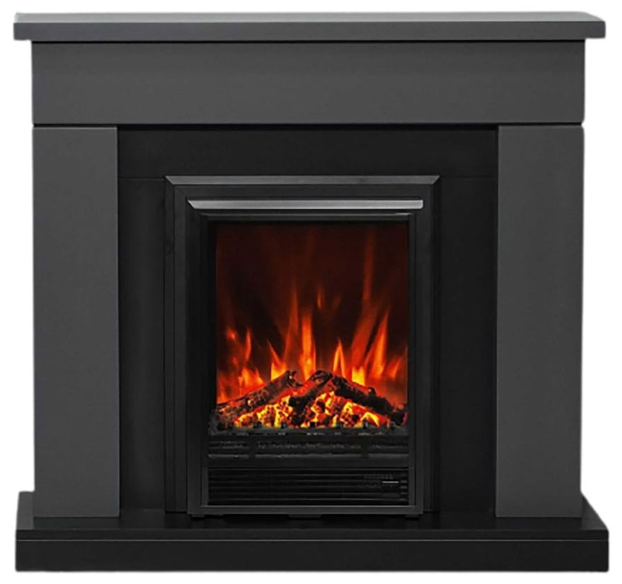 

Каминокомплект Elekam Bolton с очагом Pulsar F2023G, графит грей с черным, Графит/серый