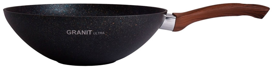 Изображение товара Сковорода wok Kukmara 28/9.5 см с ручкой, Granit ultra original (свкго280а)