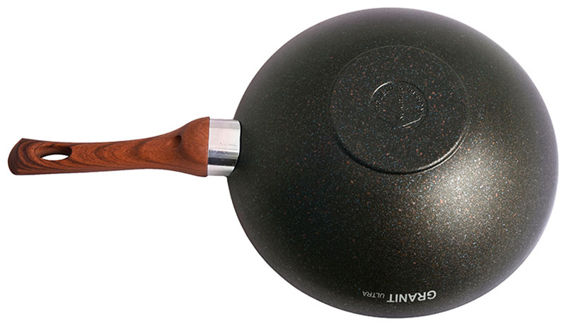 Сковорода wok Kukmara 28/9.5 см с ручкой, Granit ultra original (свкго280а)