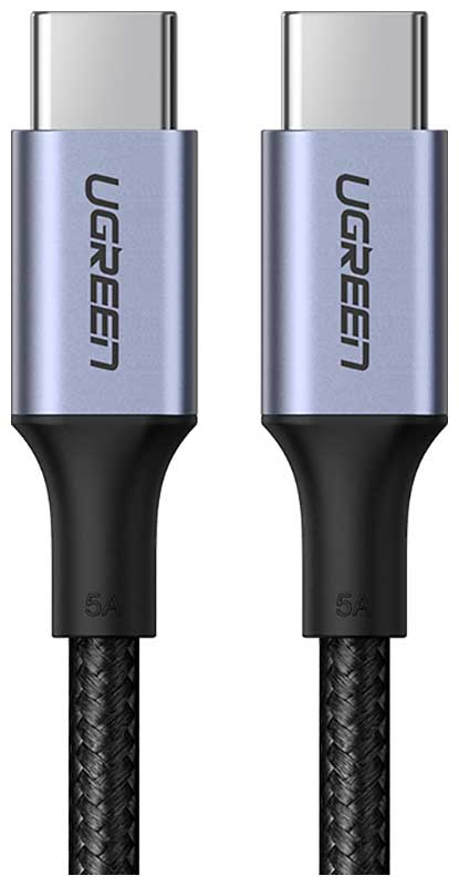 Кабель  Ugreen USB C, в алюминиевом корпусе с оплеткой, черный, 2 м (70429) Кабель  Ugreen USB C, в алюминиевом корпусе с оплеткой, черный, 2 м (70429)