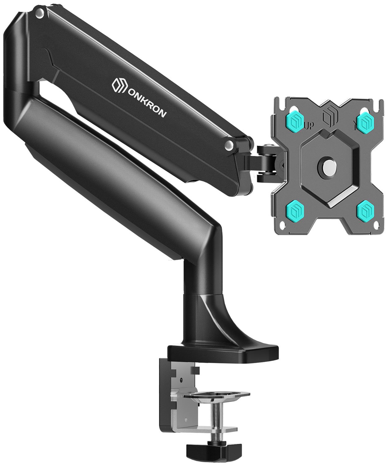 Изображение товара Настольный кронштейн ONKRON G100 газлифт, наклонно-поворотный, черный