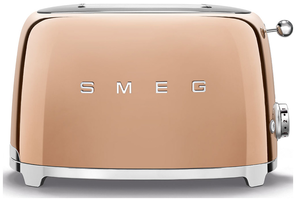 Изображение товара Электрический тостер Smeg TSF01RGEU розовое золото ретро стиль 2 отделения