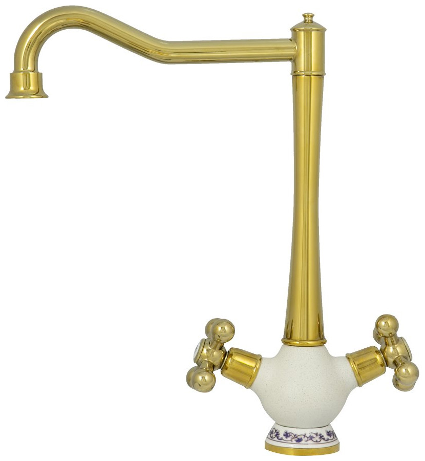 Изображение товара Кухонный смеситель Zigmund & Shtain 2100 ИНД.ВАНИЛЬ с поворотным изливом