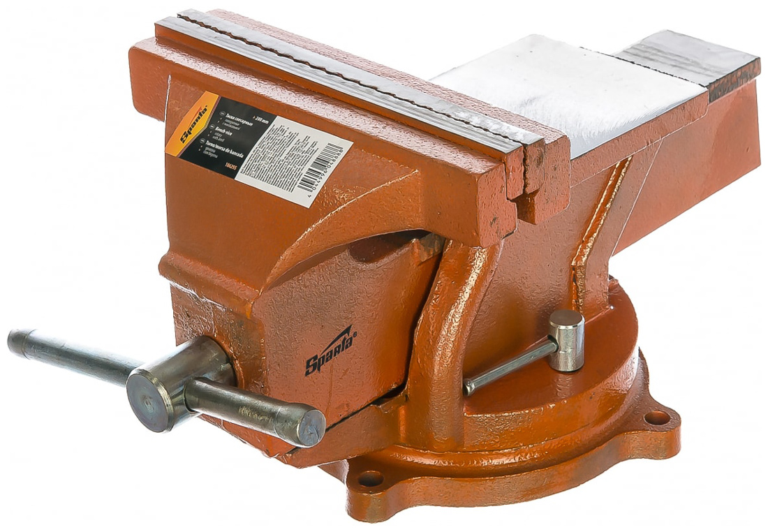 Изображение товара Тиски слесарные SPARTA 200 186295 с наковальней и поворотной функцией