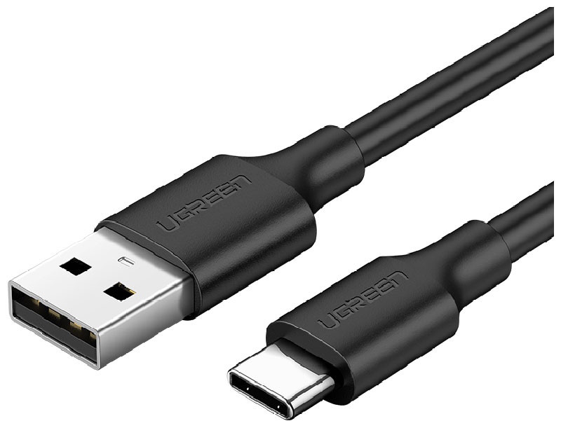 Изображение товара Кабель USB A Male - USB C Male для зарядки и передачи данных 0.5 м черный