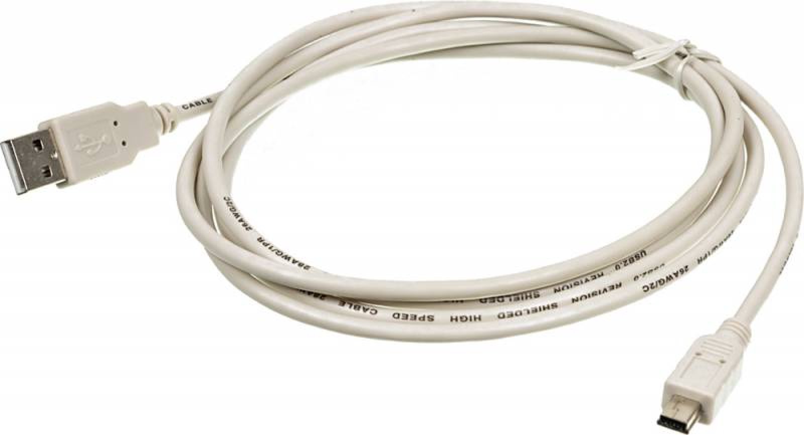 Изображение товара Кабель Ningbo USB2.0-M5P USB A(m) mini USB B (m) 1.8м серый