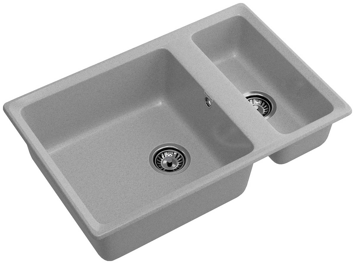 

Кухонная мойка GranFest LEVEL 760K, 1.5-чаши, 760х500, серый (LV-760K серый)