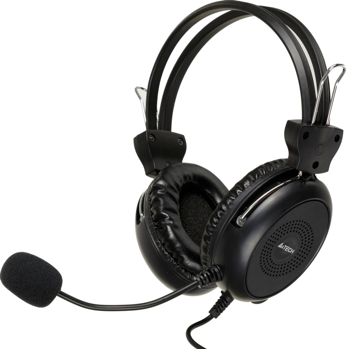 Изображение товара Компьютерная гарнитура A4Tech HU-30 накладные USB с шумоподавлением и регулируемым оголовьем