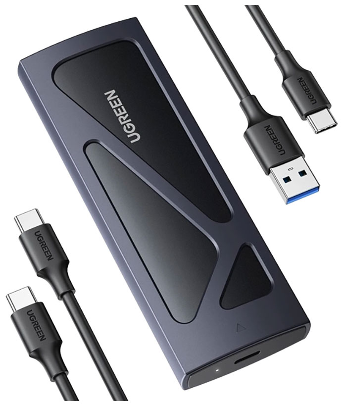 Изображение товара Внешний корпус для SSD M.2 NVMe Ugreen CM578 USB-C кабель серый