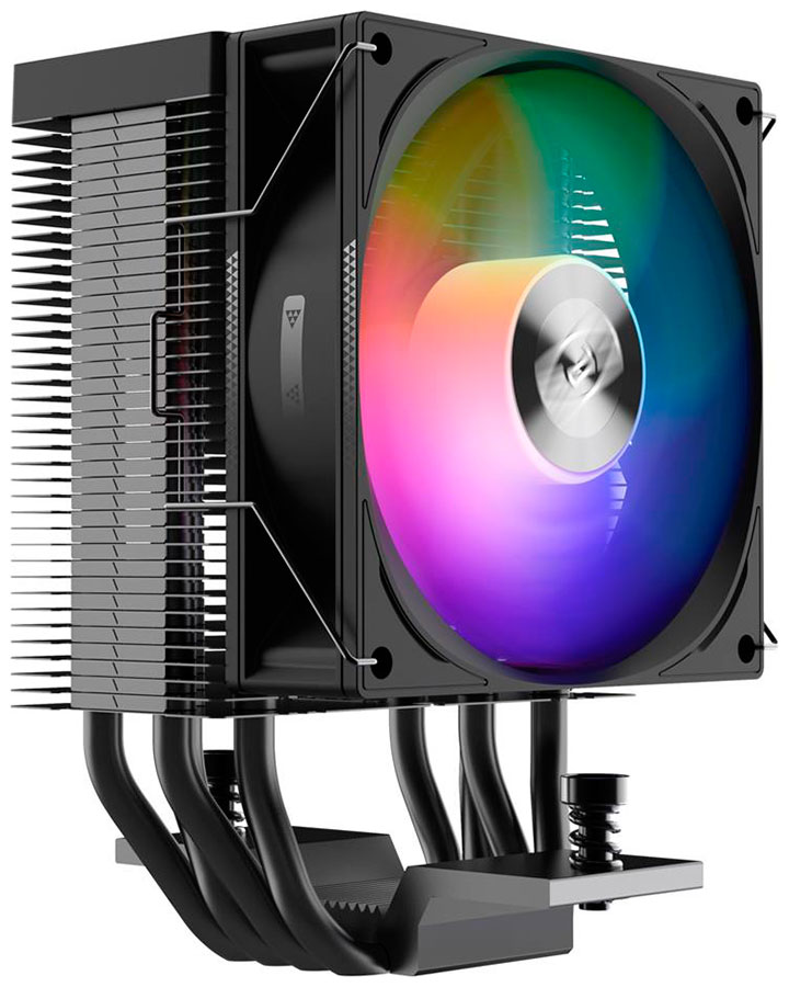 Изображение товара Кулер для процессора PCCooler R400 ARGB BK с подсветкой и тепловыми трубками