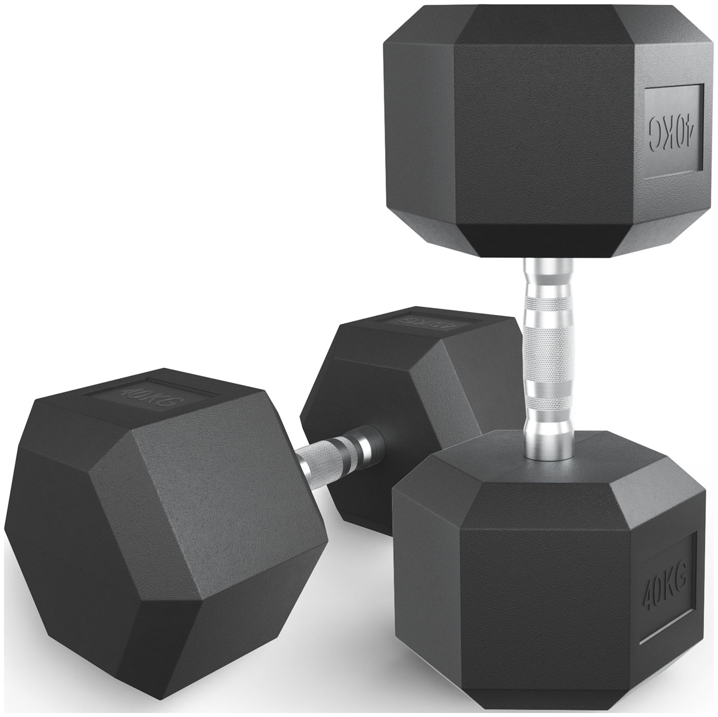 Изображение товара Гантель гексагональная Unix Fit обрезиненная, 40 кг