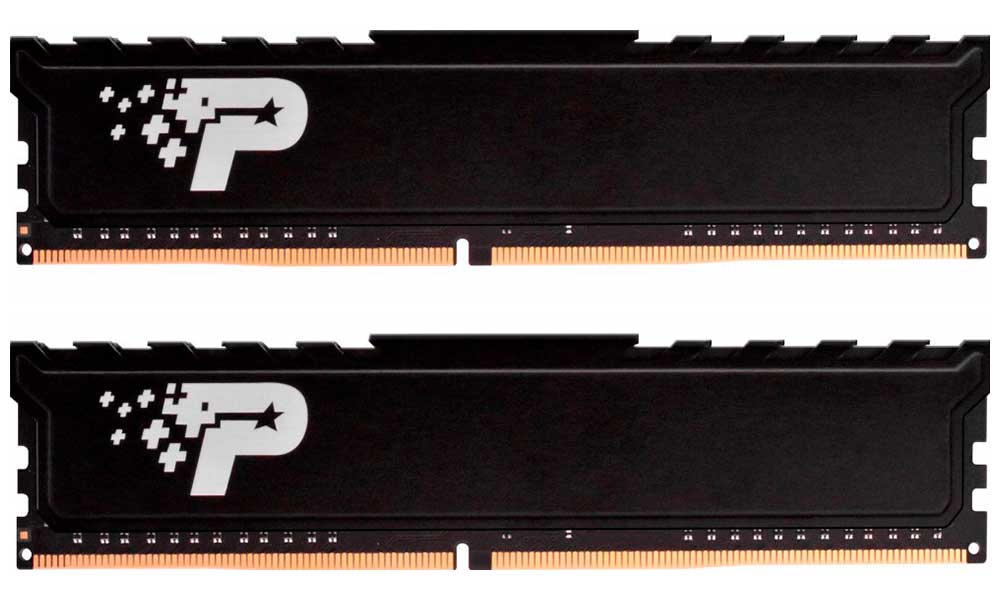 

Оперативная память Patriot Memory DDR4 16GB (2x8GB) 2666MHz Signature Premium (PSP416G2666KH1), Черный