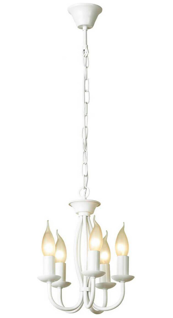 Изображение товара Люстра подвесная Lussole Lgo Anson E14 для натяжных потолков 105x26 см белая