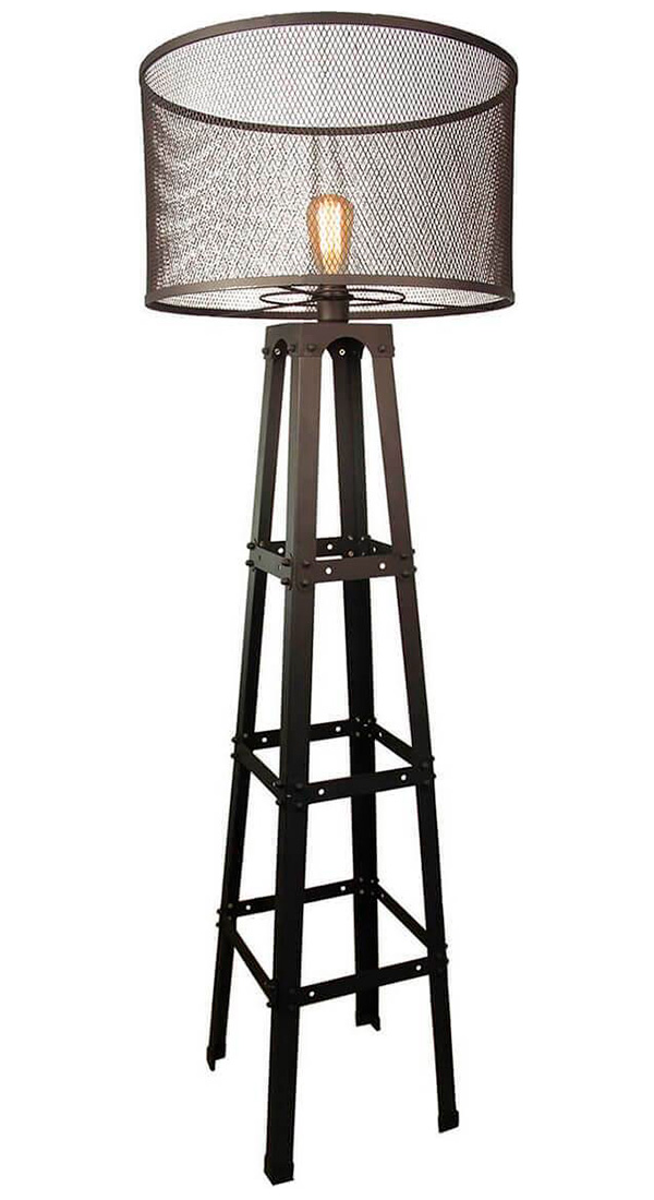 Изображение товара Торшер Lussole Loft LSP-9887 стиль Лофт на пол высотой 155 см черный металл