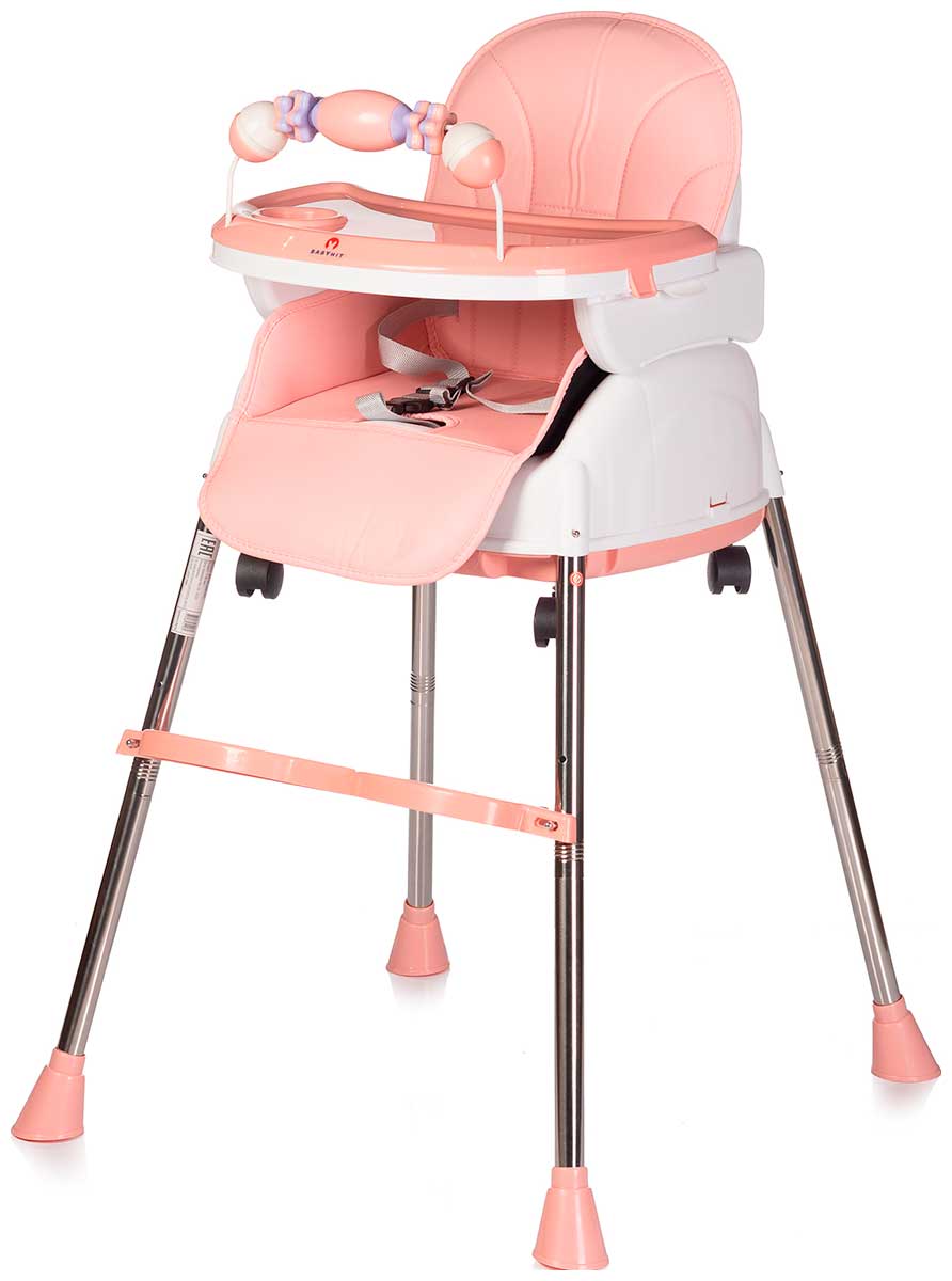 Изображение товара Детский стульчик для кормления Babyhit BISCUIT светло-розовый komfortный и трансформируемый