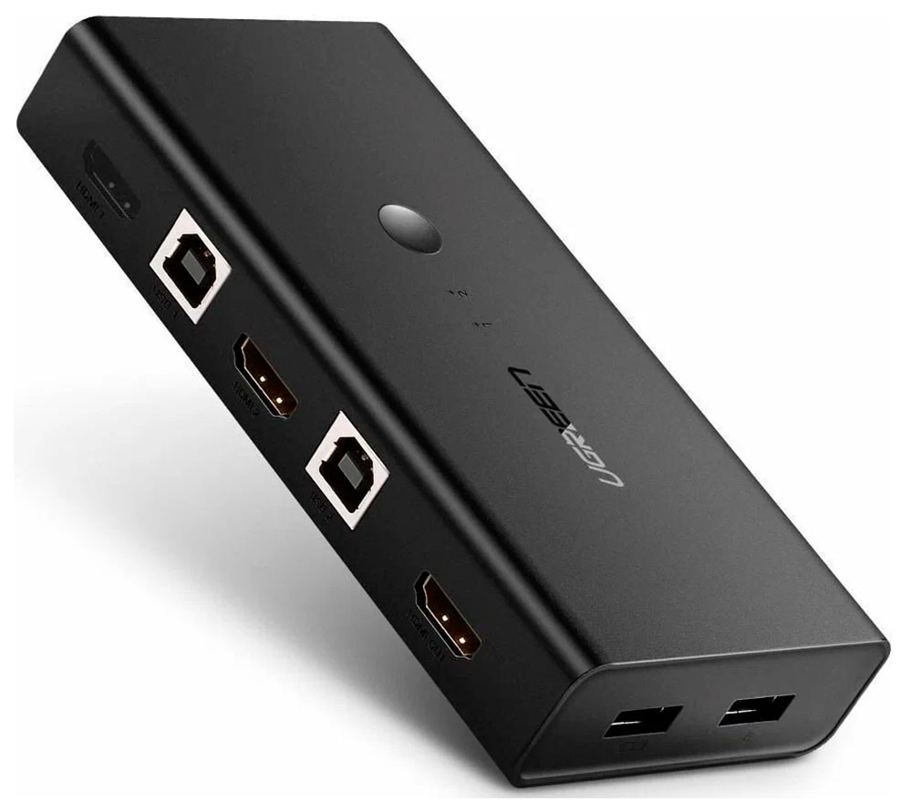 Изображение товара Ugreen CM200 HDMI переключатель 2 входа 1 выход поддержка 4K USB концентратор