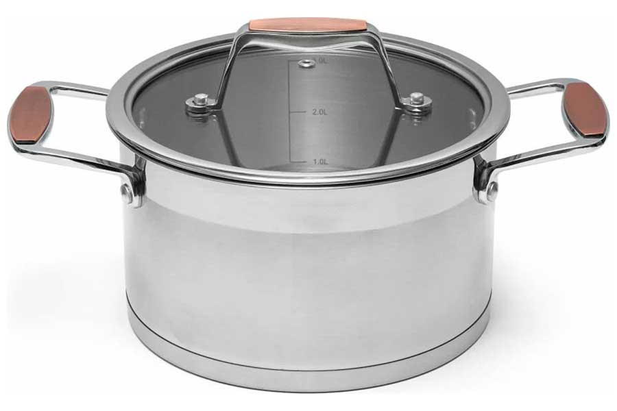 Изображение товара Кастрюля с крышкой Servitta Quadro 3.3 л нержавеющая сталь антипригарное покрытие