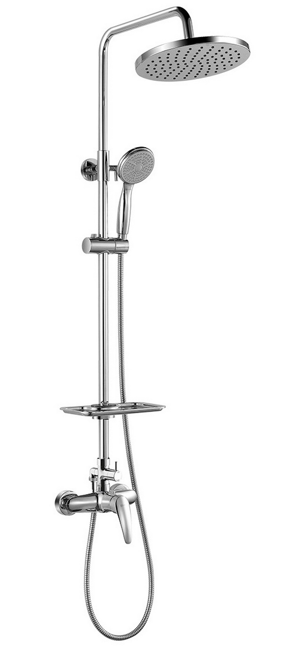 Изображение товара Душевая система Lemark LM0460C с поворотной лейкой и регулируемой штангой