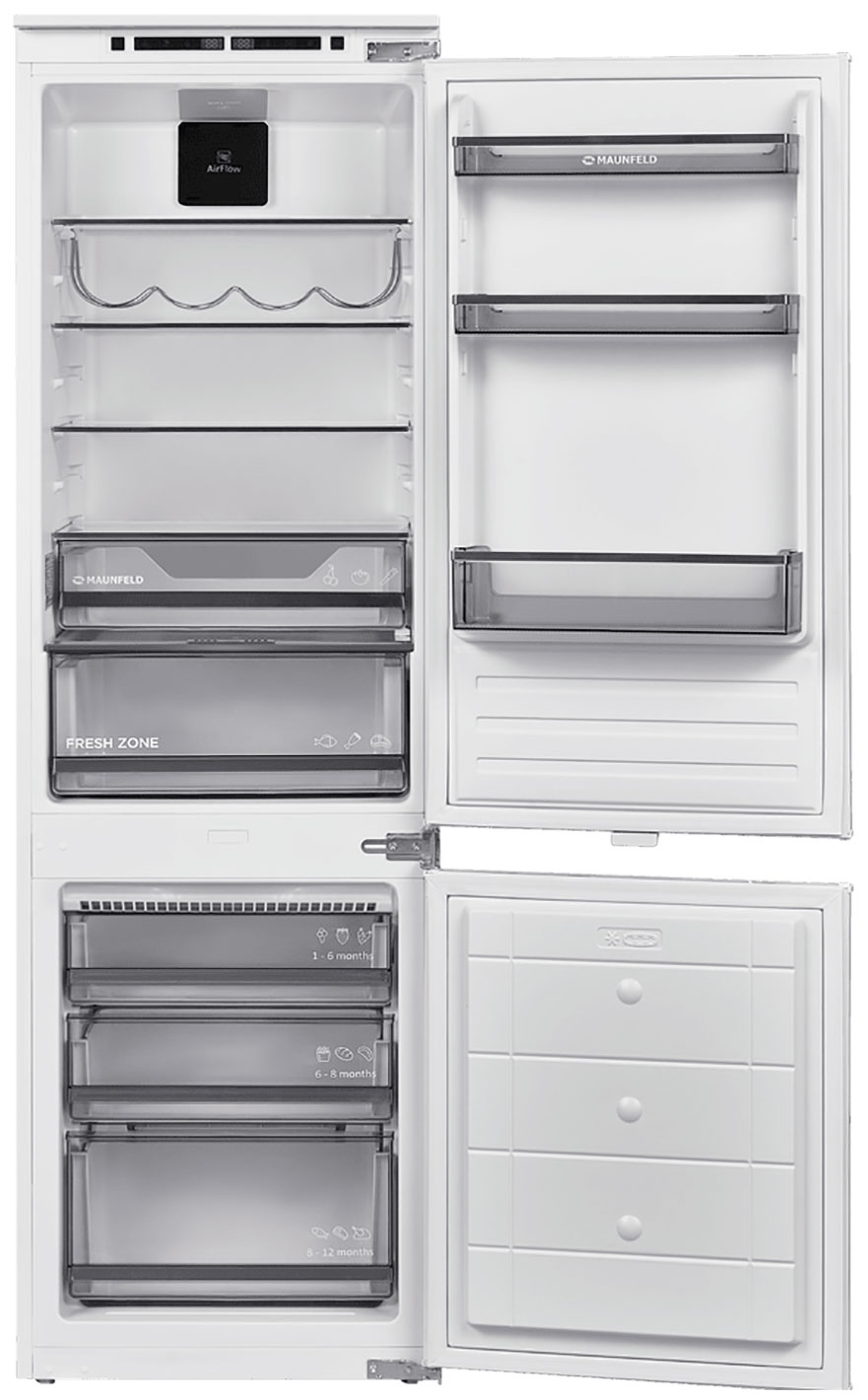 Изображение товара Встраиваемый двухкамерный холодильник Maunfeld MBF177NFFWGR Inverter A+