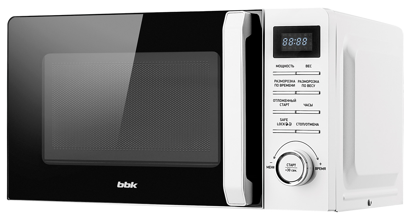 Изображение товара Микроволновая печь BBK 20MWS-720T/W с 20л, 700 Вт, цифровой дисплей