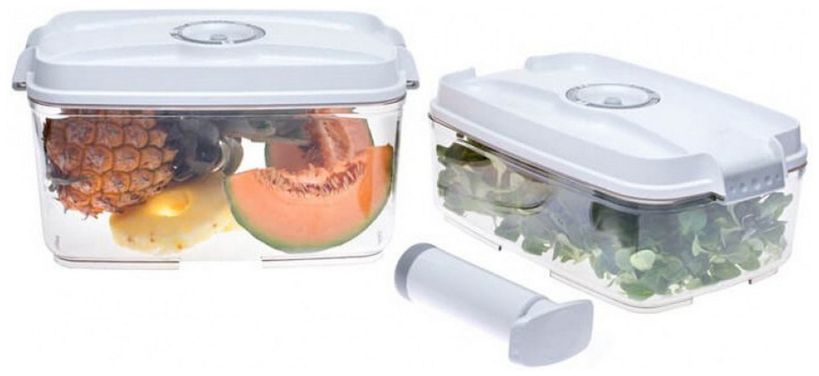 Изображение товара Контейнеры для вакуумных упаковщиков Status набор VAC-REC-Duet White 2 шт