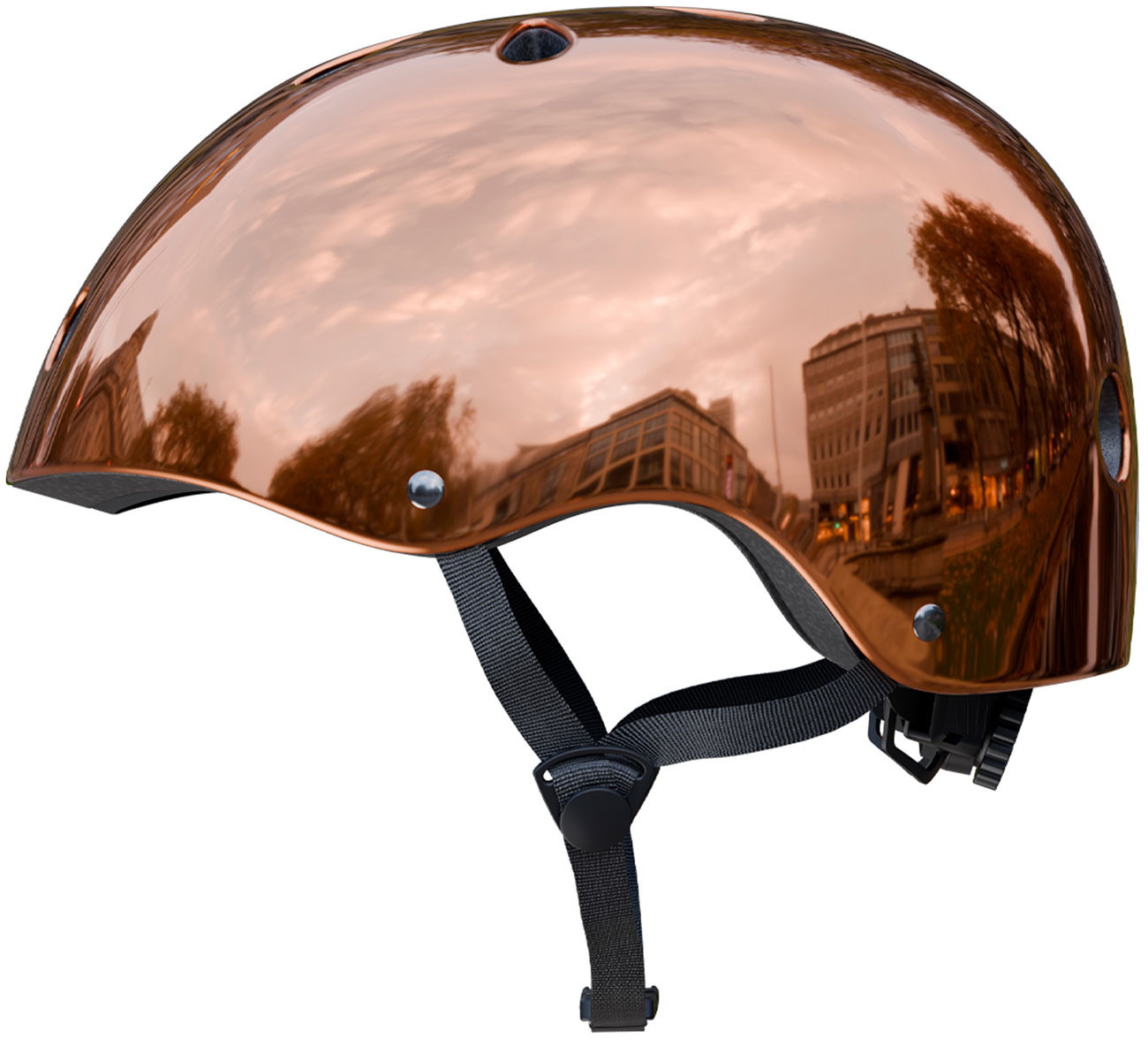 Изображение товара Детский защитный шлем Happy Baby MADDY copper 50054 для велосипеда роликов и самокатов