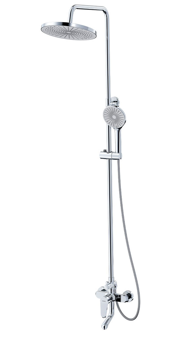 Изображение товара Душевая система AWP Piros S0362C, с тропическим душем и поворотным изливом, хром