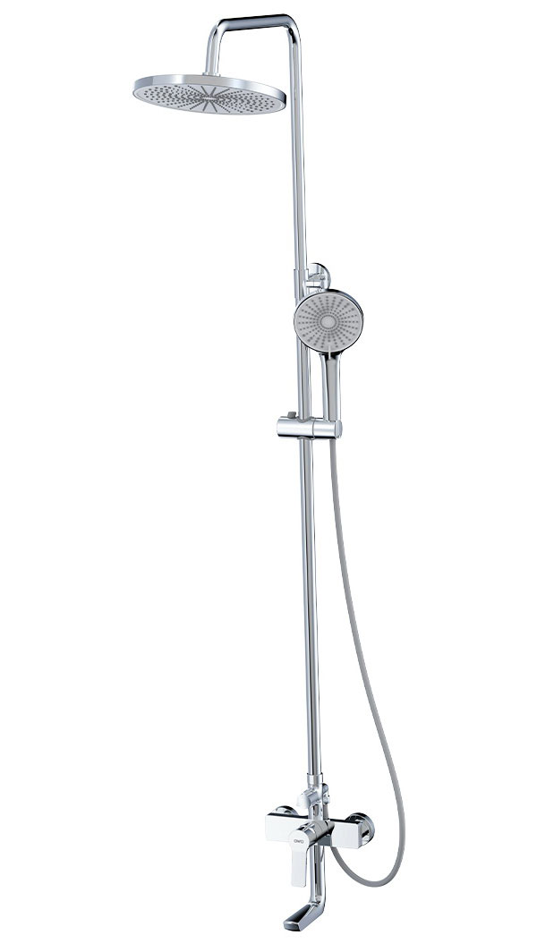 Изображение товара Душевая система AWP Aurel S0662C, с тропическим душем и поворотным изливом, хром