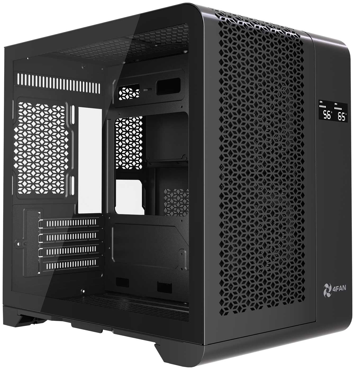 Изображение товара 4FAN XZ Bit Black — стильный Mini-Tower с сетчатой фронталью