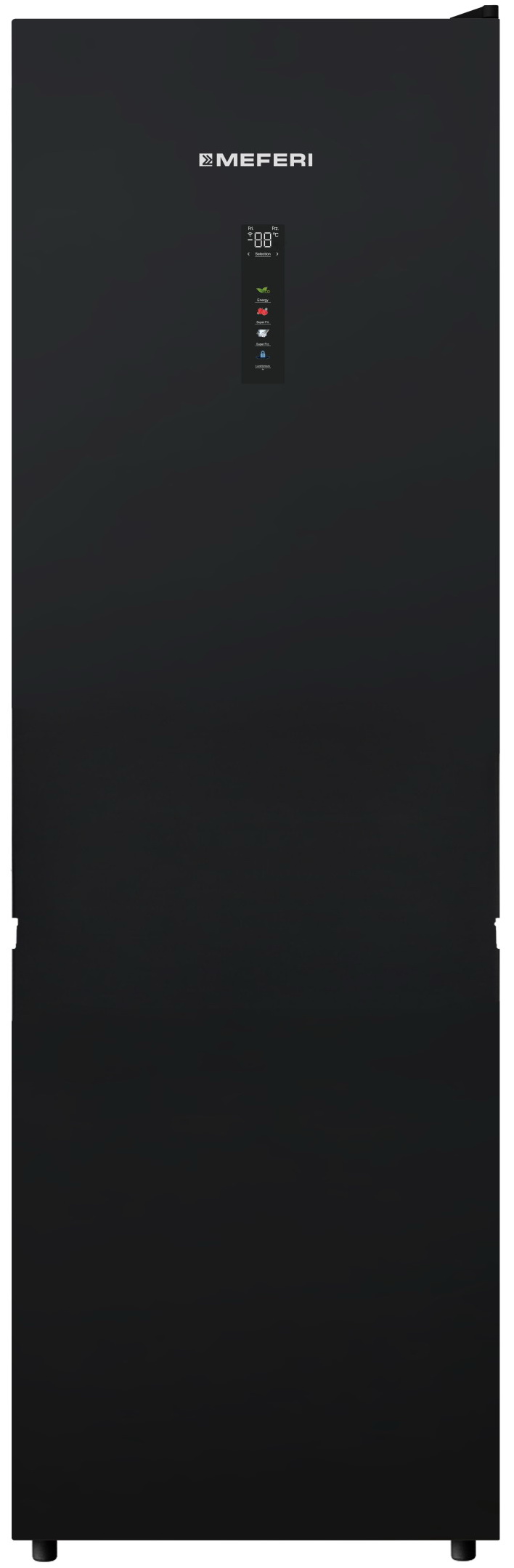 

Двухкамерный холодильник Meferi MFR185BK TOTAL NO FROST COMBI ULTRA, Черный