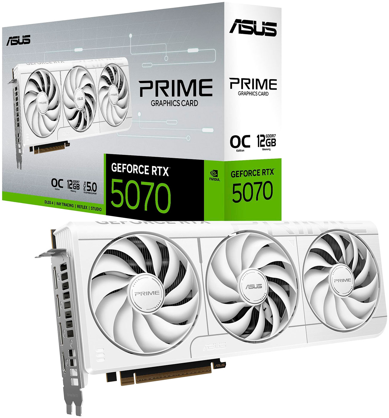 Изображение товара Видеокарта Asus GeForce RTX 5070 PRIME OC 12Gb (PRIME-RTX5070-O12G-WHITE)