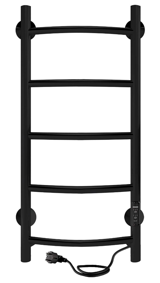 Изображение товара Электрический полотенцесушитель Indigo Arc Lux без полки черный муар 70x33.2 см