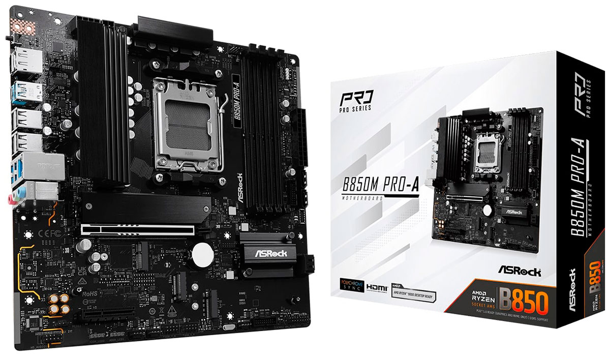 

Материнская плата Asrock B850M PRO-A (AM5, mATX), Черный