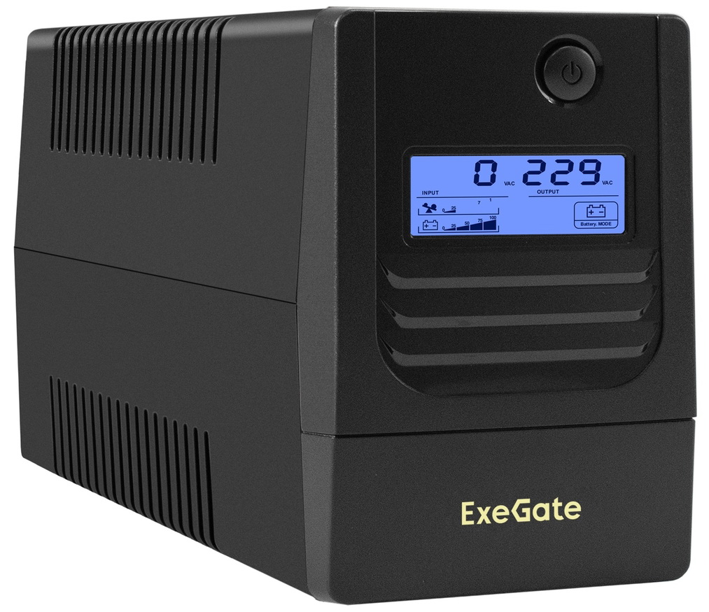Изображение товара Источники бесперебойного питания ExeGate Smart LB-850 LCD AVR 2 Schuko-выход